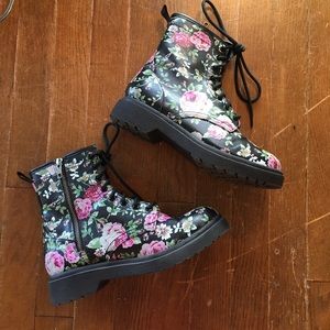 Mossimo Floral Combat Boots